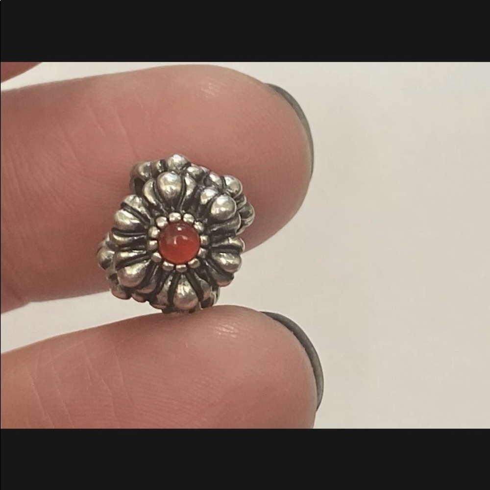Authentic PANDORA SS GARNET RED Charm JANUARY